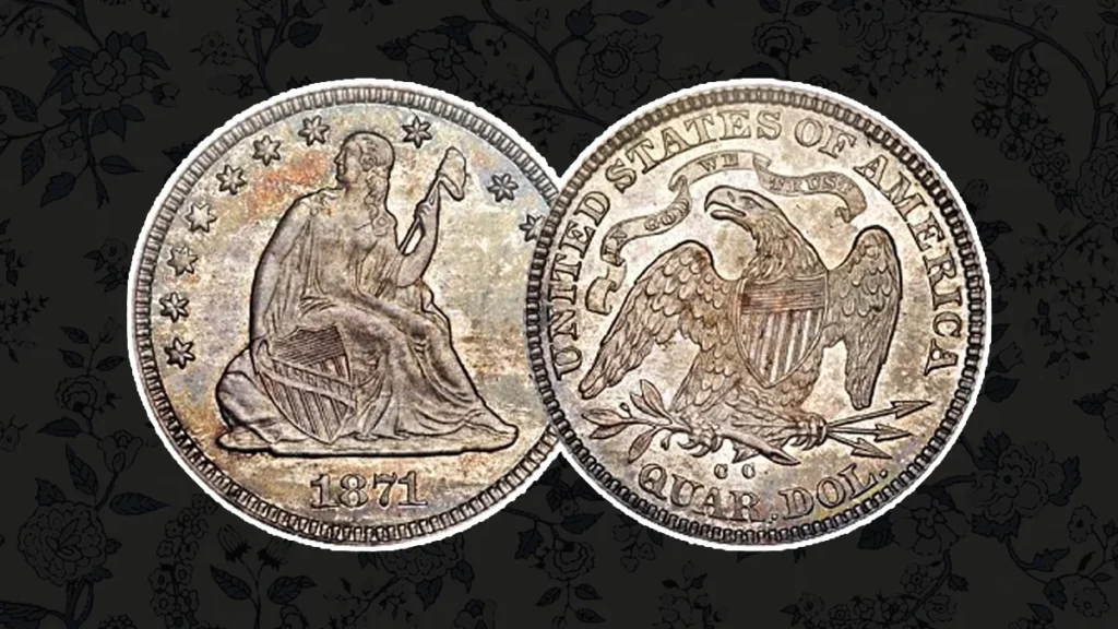 1871 CC Liberty Seated Quarter