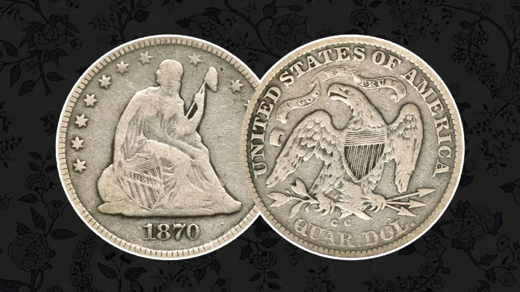 5. 1870 CC Liberty Seated Quarter