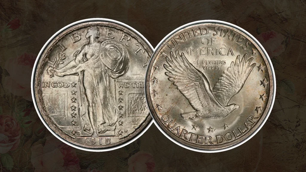 6. 19187 S Overdate Full Head Standing Liberty Quarter