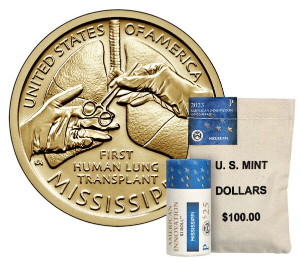 American Innovation $1 Coin 2023 Rolls and Bags - Mississippi