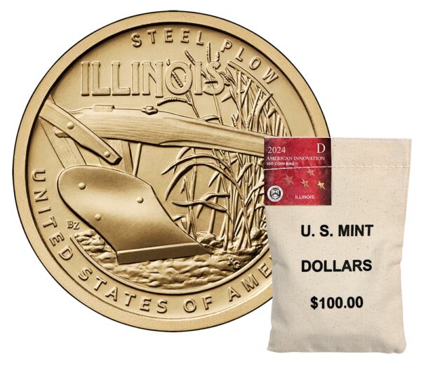 American Innovation $1 Coin 2024 Rolls and Bags - Illinois