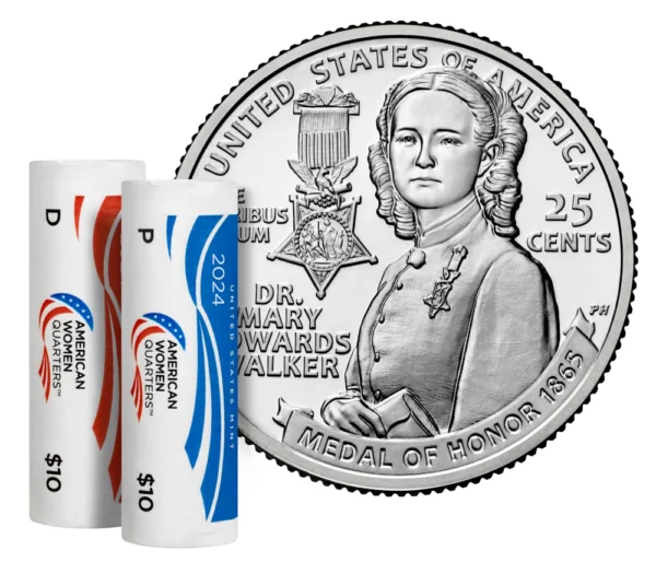 American Women Quarters 2024 Rolls and Bags - Dr. Mary Edwards Walker