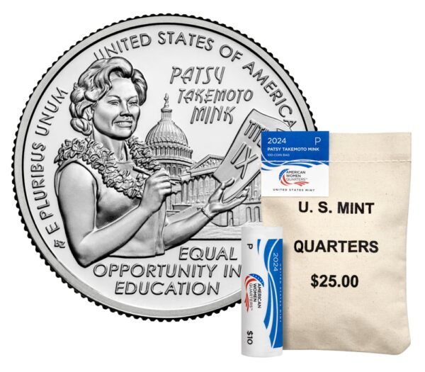 American Women Quarters 2024 Rolls and Bags - Patsy Takemoto Mink