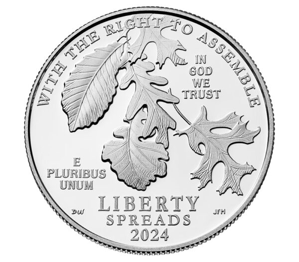 First Amendment to the United States Constitution 2024 Platinum Proof Coin - Right to Assemble