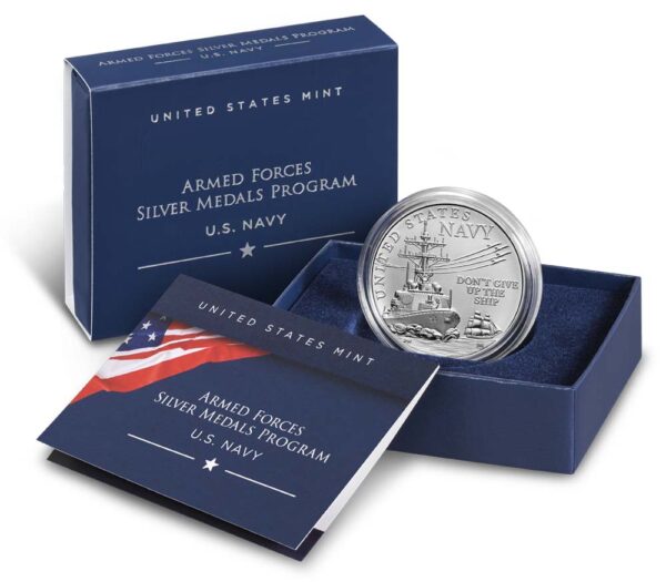 U.S. Navy One Ounce Silver Medal