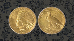 Rare Indian Head Gold Eagle Coin with Wire Edge and Periods at GreatCollections