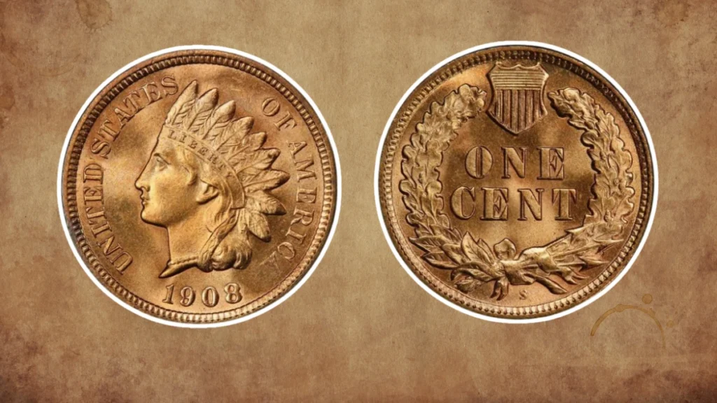 10 Valuable Cent Coins: Lincoln and Indian Head Pennies 10 9. 1908 S Indian Head Penny Regular Strike